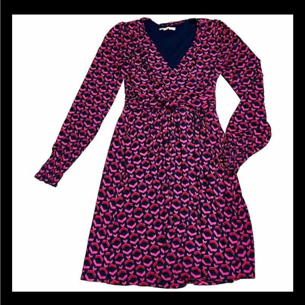 Boden Pink Faux Wrap Dress Size US 2